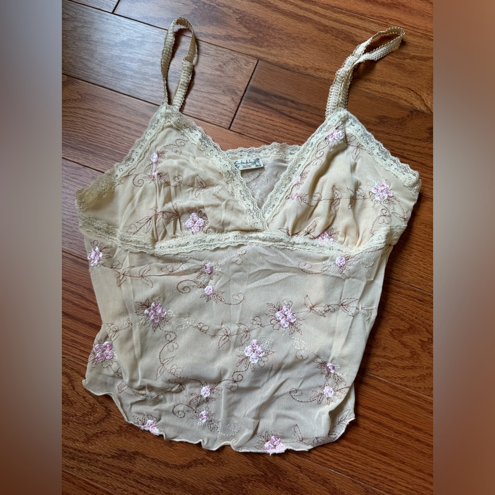 Free people laced floral tank